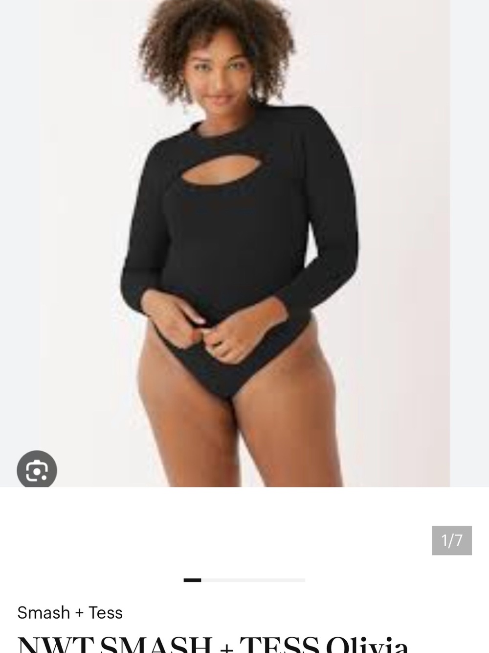 Smash + Tess Olivia Long-Sleeve Keyhole Bodysuit in Black + Sloane Wide Leg Pant